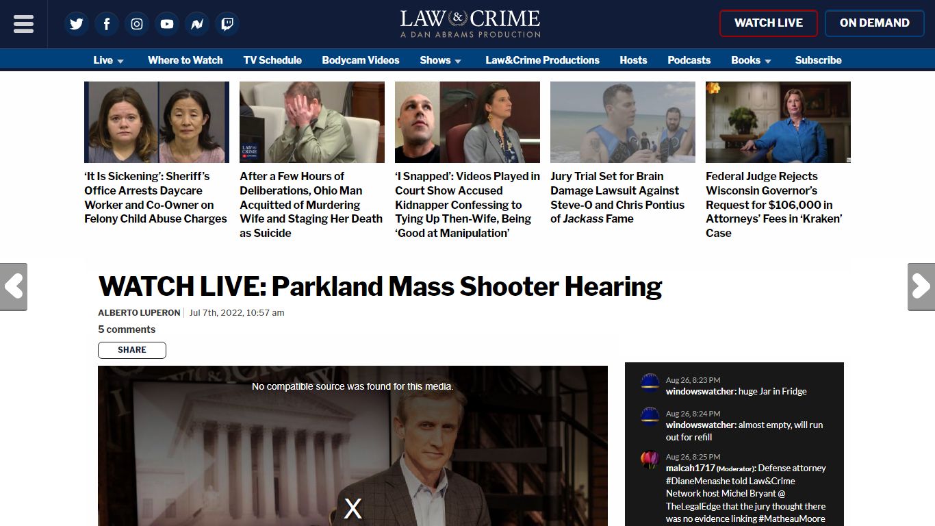 Nikolas Cruz WATCH LIVE STREAM - Law & Crime