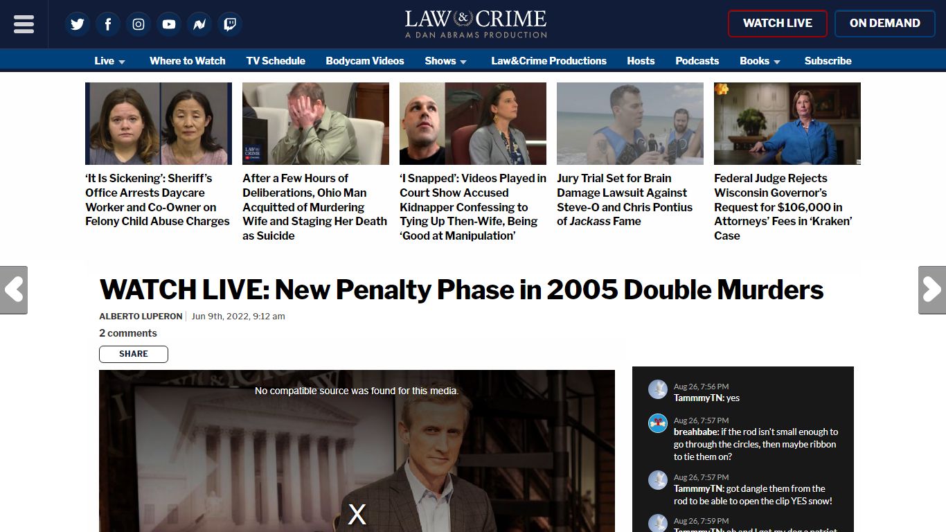 WATCH LIVE: New Penalty Phase in 2005 Double Murders - Law & Crime